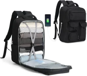 Travel Backpack Carry on Flight Approved College Backpack for Women with Laptop Compartment Personal Item Backpack Aesthetic Laptop Backpack for Men 15.6 Inch,A