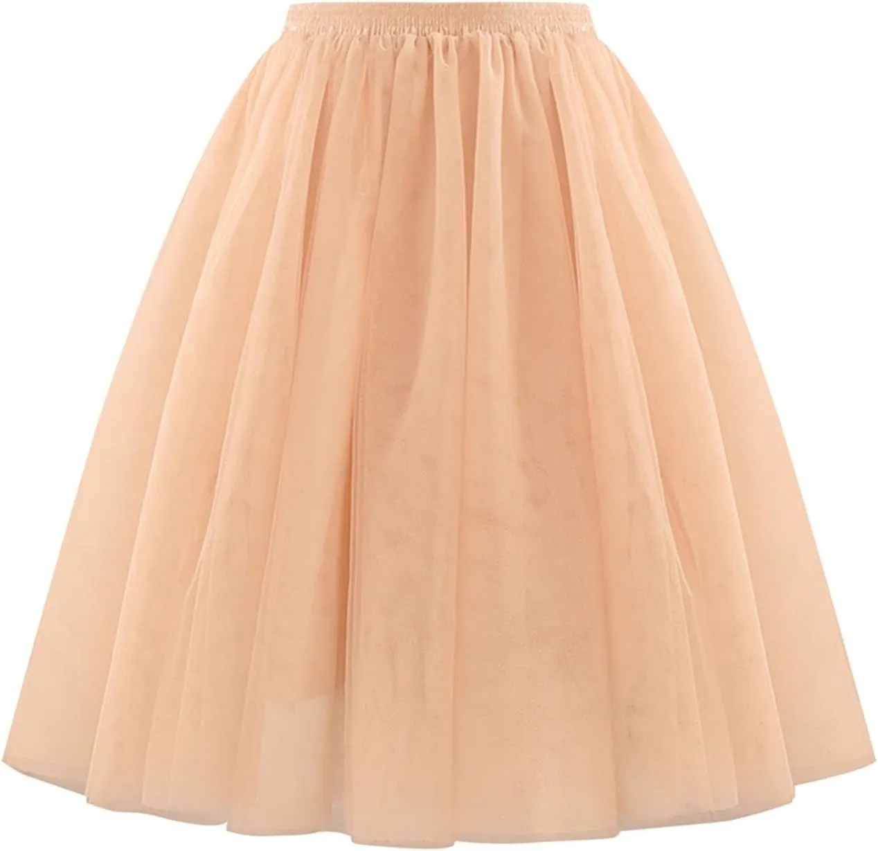 Tulle Skirts for Women Midi Skorts Elastic High Waisted Layered A Line Skirt Tutu Skirt for Prom Party