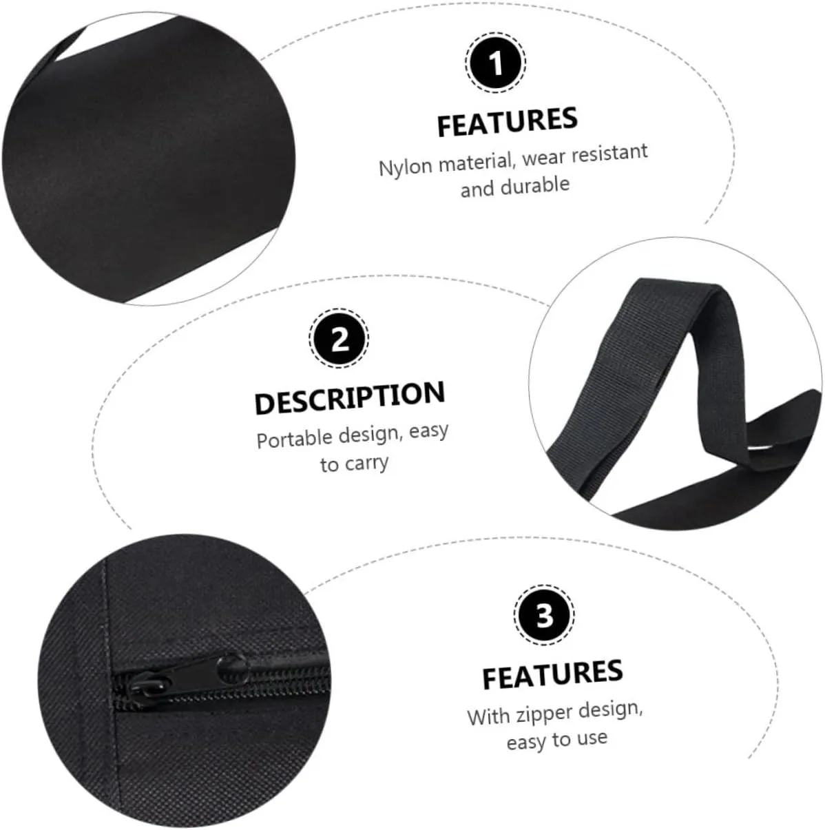 Vaguelly Tripod Carrying Case Heavy Duty Drawstring Bag with Shoulder Strap for Easy Carrying for Outdoor Photography and Camera Tripod Storage