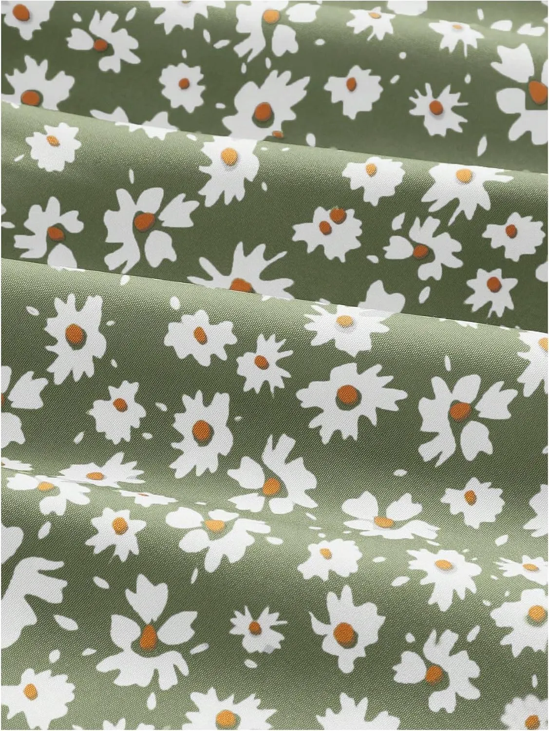 Verdusa Women's Ditsy Floral Print Ruched Skirt Split Thigh Casual Long Skirts