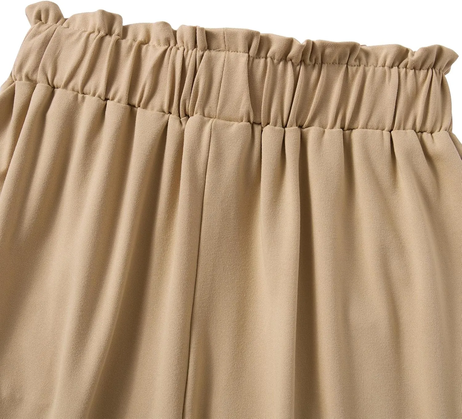 Vieille Girls Wide Leg Pants with Bow Belt High Waisted All-Match Casual Trousers with Pockets 7-14 Years