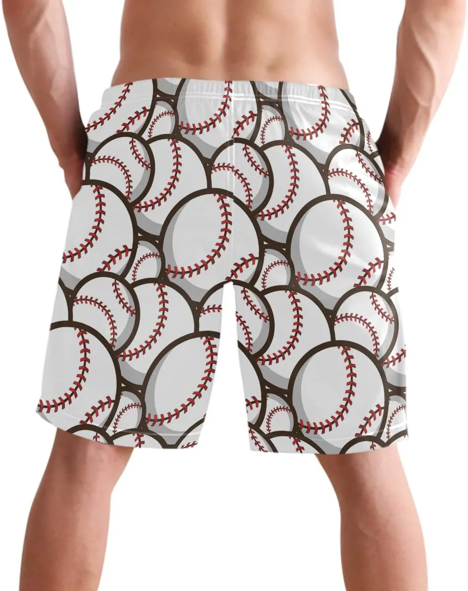 visesunny Fashion Funny Style Men's Beach Shorts Swim Trunks Quick Dry Casual Polyester Swim Shorts with Pockets S-XXL