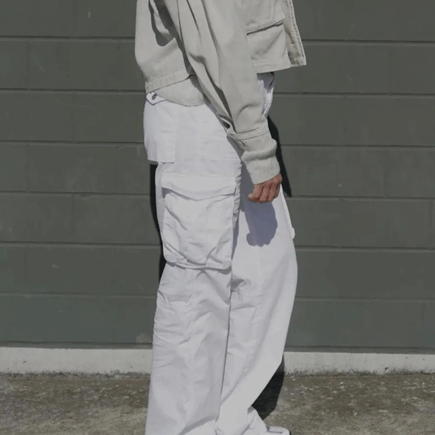 Wide Leg Sweatpants Winter Slack Work Capris with Pockets Straight Leg High Waisted