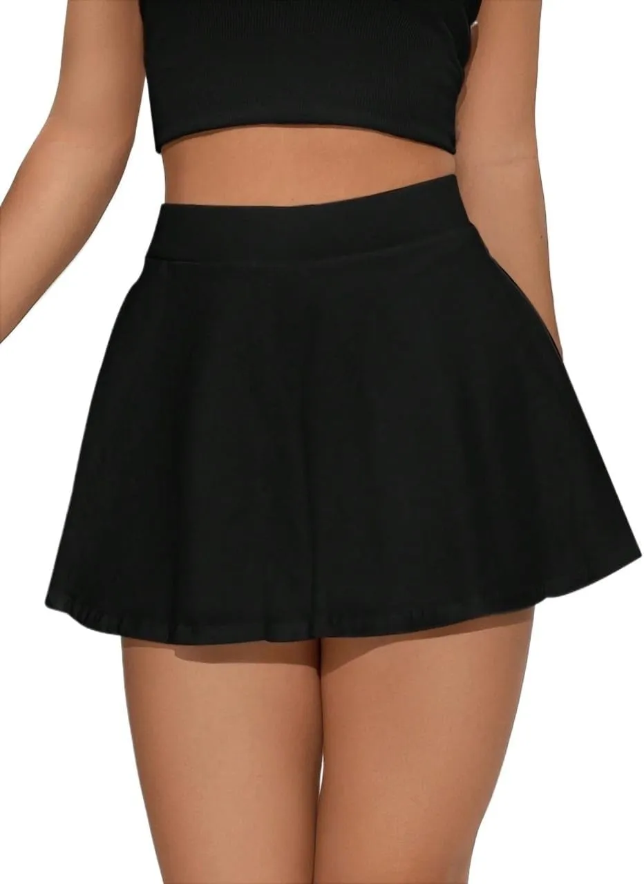 Women 2025 Summer Casual Shorts High Waist Mini Skort