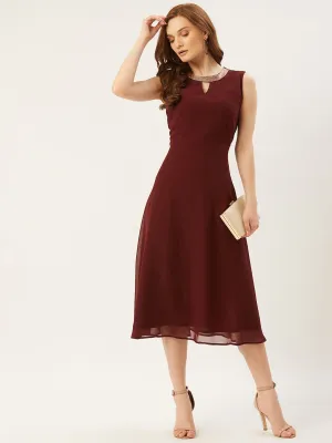 Women Solid A-Line Dress
