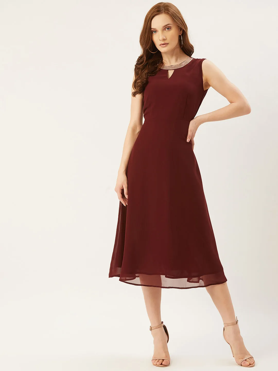 Women Solid A-Line Dress