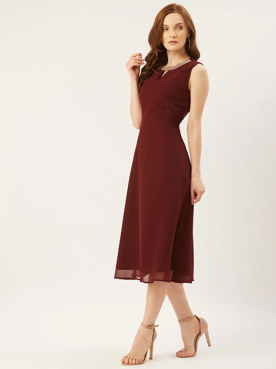 Women Solid A-Line Dress