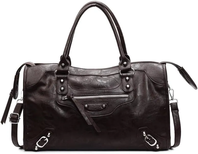 Women's Commuter Handbags Shoulder Bags Large Capacity Crossbody Bag Rivet Scooter Bag Zipper Purses