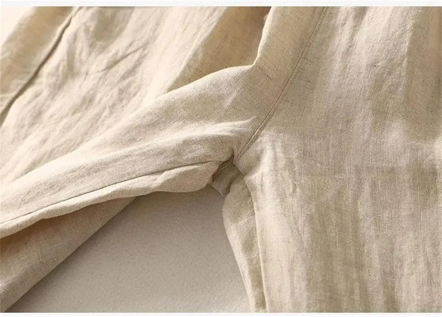 Women's Drawstring Waist Casual Harem Pants Cotton Linen Elastic High Waist Summer Pants