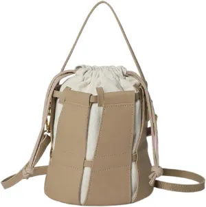Women's Fashion Top Handle Bucket Bag PU Leather Hollow Out Crossbody Casual Tote Shoulder Bag Simple Handbag Pursebag1826OWOISS