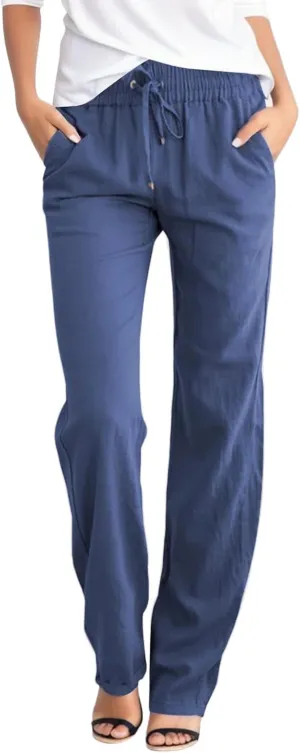 Women's Fleece Lined Hiking Pants Winter Casual Vacation Thermal with Pockets Straight Leg High Waisted