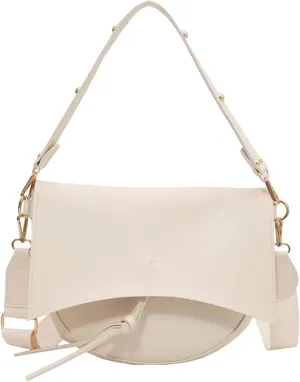 Women's PU Leather Crossbody Bag Wide Strap Satchel Shoulder Bag Large Saddle Flap Tote Designer Handbag and Pursebag1836OWOISS