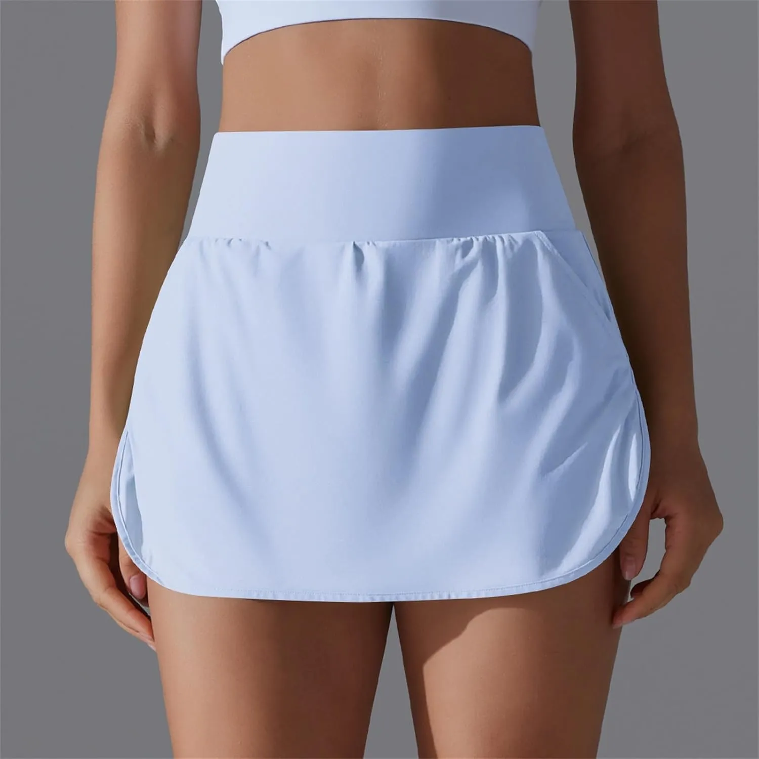 Womens Tennis Skorts Casual Trendy Skirt with Built-in Shorts Slimming Solid Golf Yoga Skort Summer Athletic Outfit