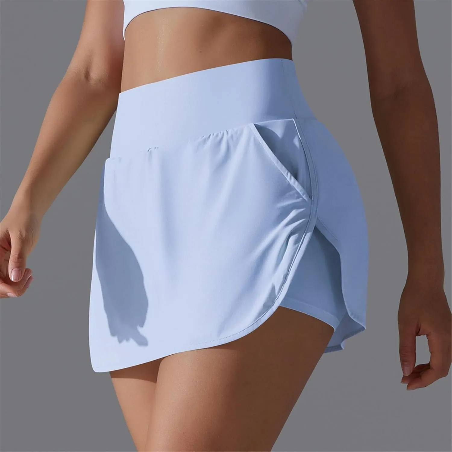 Womens Tennis Skorts Casual Trendy Skirt with Built-in Shorts Slimming Solid Golf Yoga Skort Summer Athletic Outfit