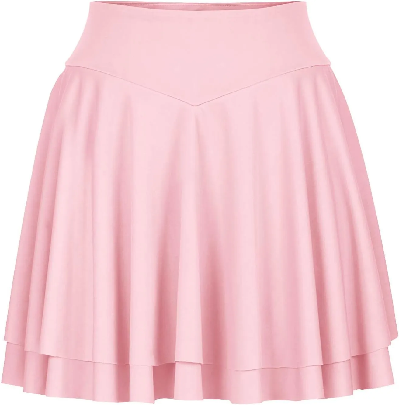 Women's Tennis Skorts Fashion Ruffle High-Waisted Skirt with Built-in Shorts Summer Solid Athletic Running Clothes