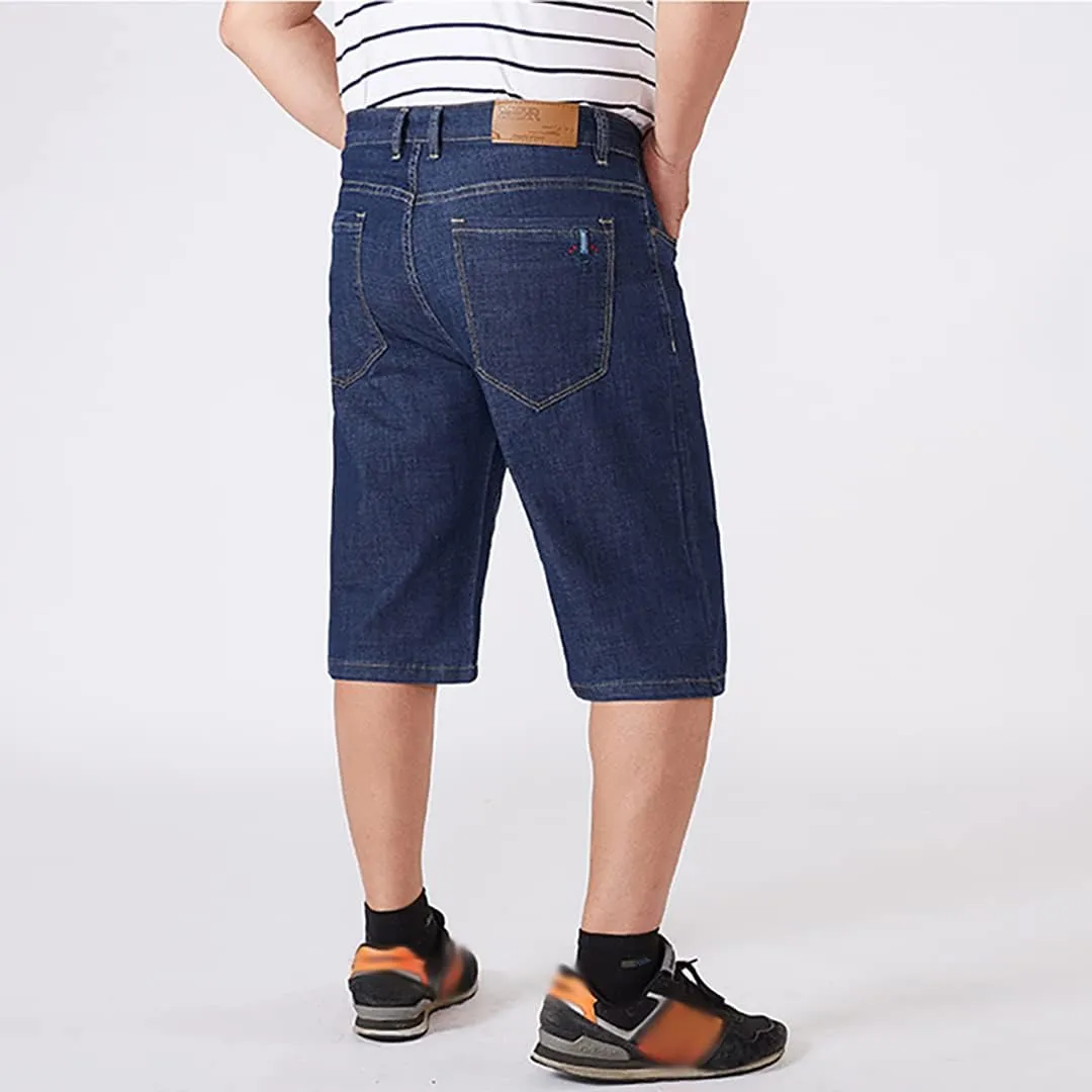 XYGJZ Jean Shorts for Men Strech Big and Tall Relaxed Loose Fit Straight Leg Baggy Denim Shorts Big Size 30-56