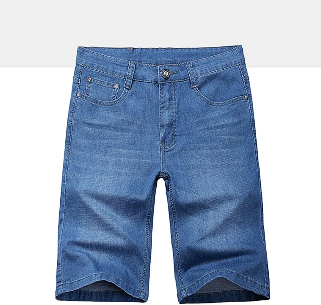 XYGJZ Jean Shorts for Men Strech Big and Tall Relaxed Loose Fit Straight Leg Baggy Denim Shorts Big Size 30-56