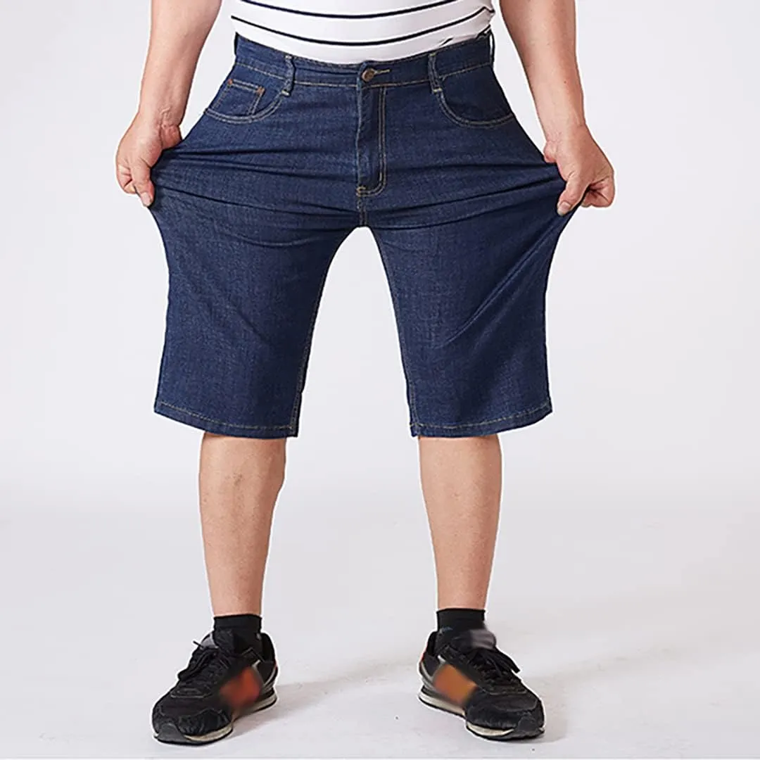 XYGJZ Jean Shorts for Men Strech Big and Tall Relaxed Loose Fit Straight Leg Baggy Denim Shorts Big Size 30-56