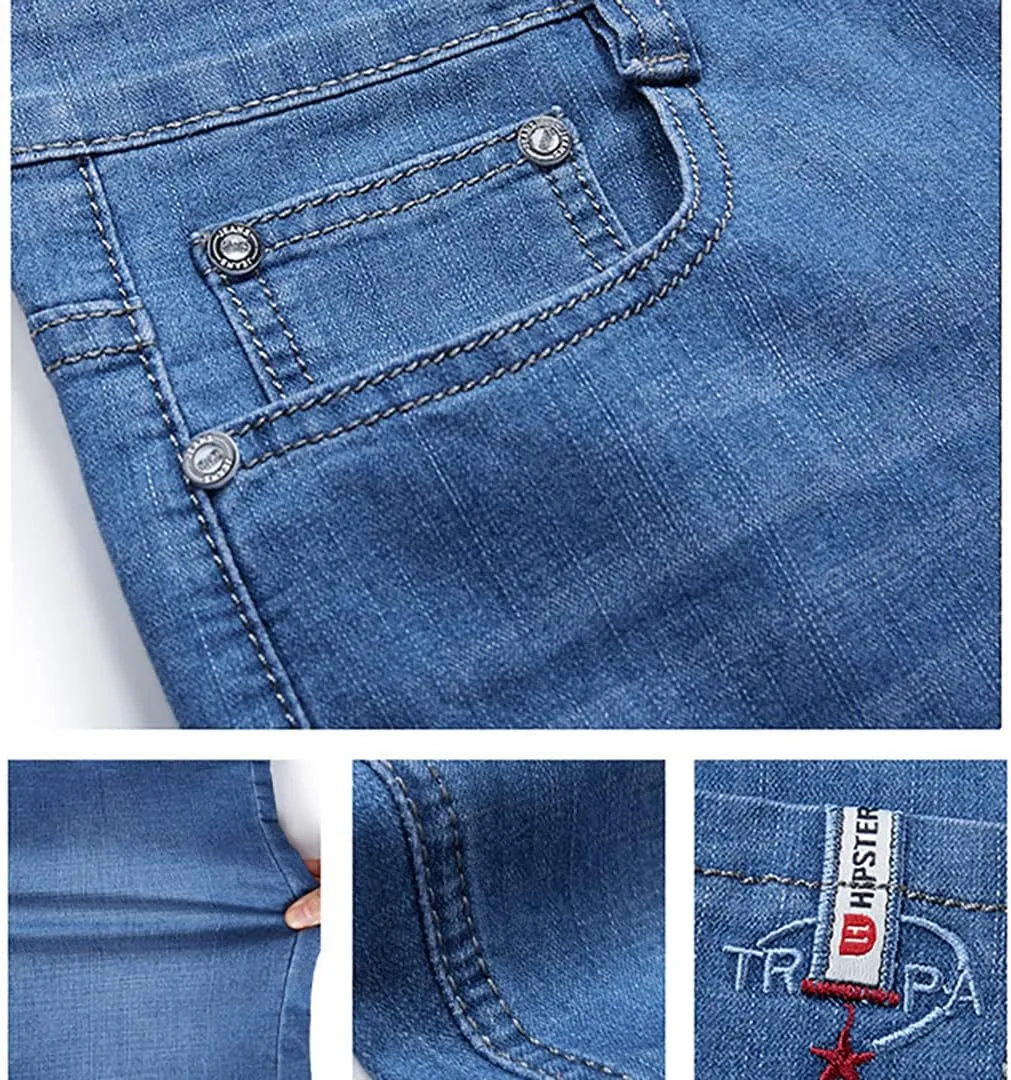 XYGJZ Jean Shorts for Men Strech Big and Tall Relaxed Loose Fit Straight Leg Baggy Denim Shorts Big Size 30-56