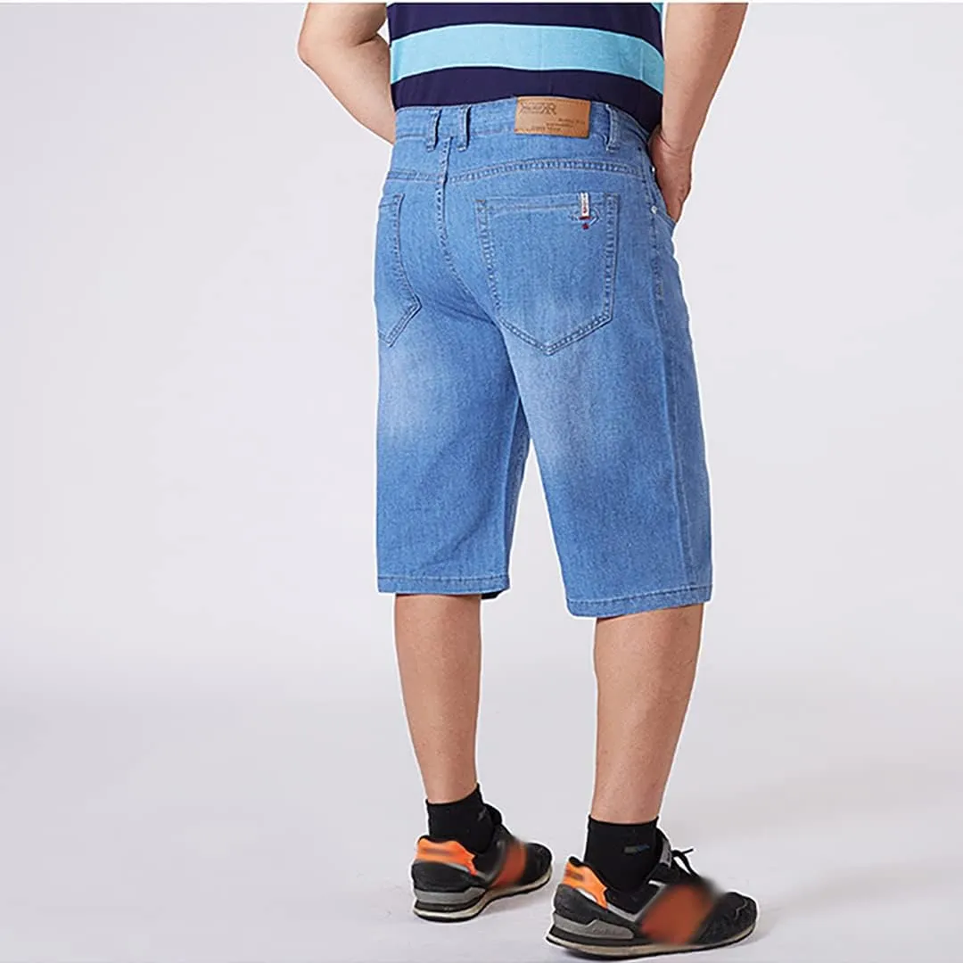 XYGJZ Jean Shorts for Men Strech Big and Tall Relaxed Loose Fit Straight Leg Baggy Denim Shorts Big Size 30-56