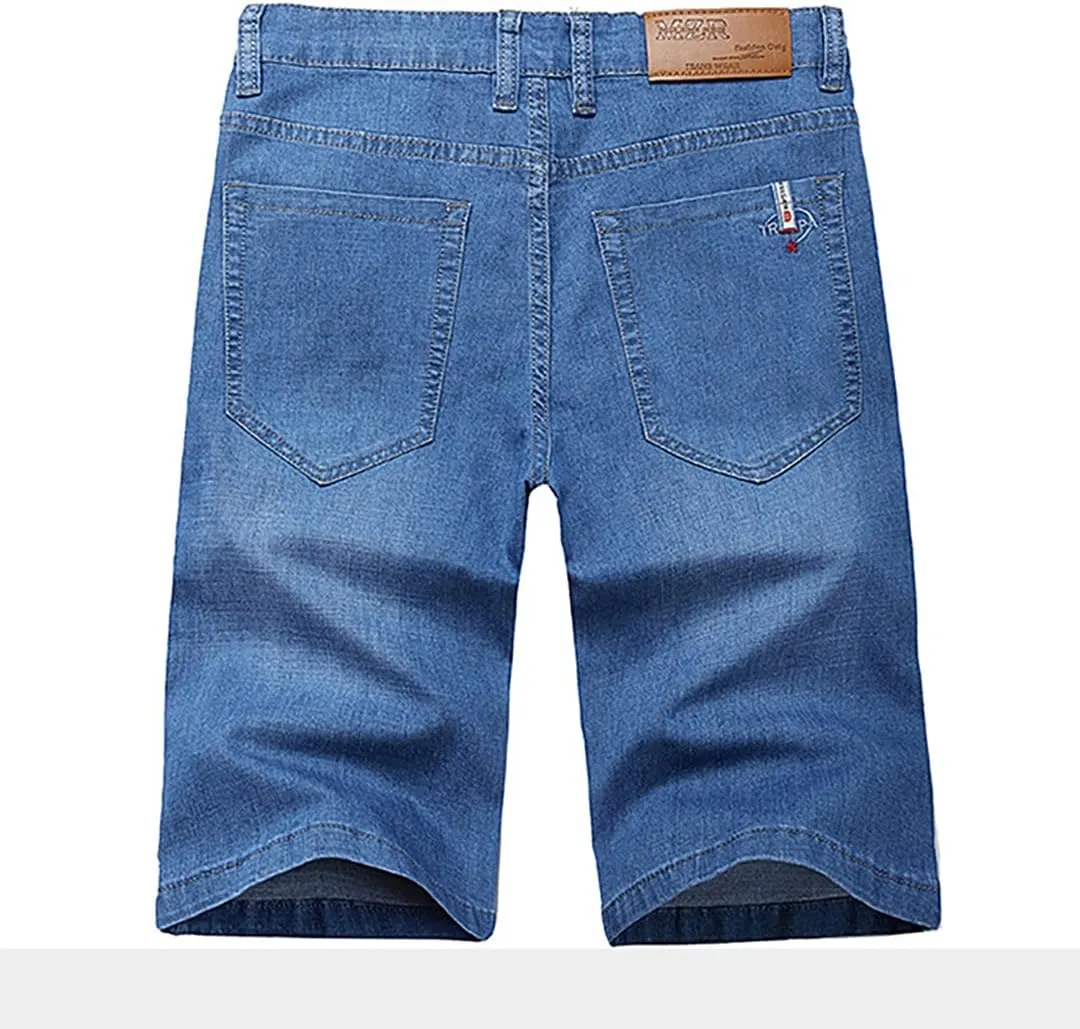 XYGJZ Jean Shorts for Men Strech Big and Tall Relaxed Loose Fit Straight Leg Baggy Denim Shorts Big Size 30-56