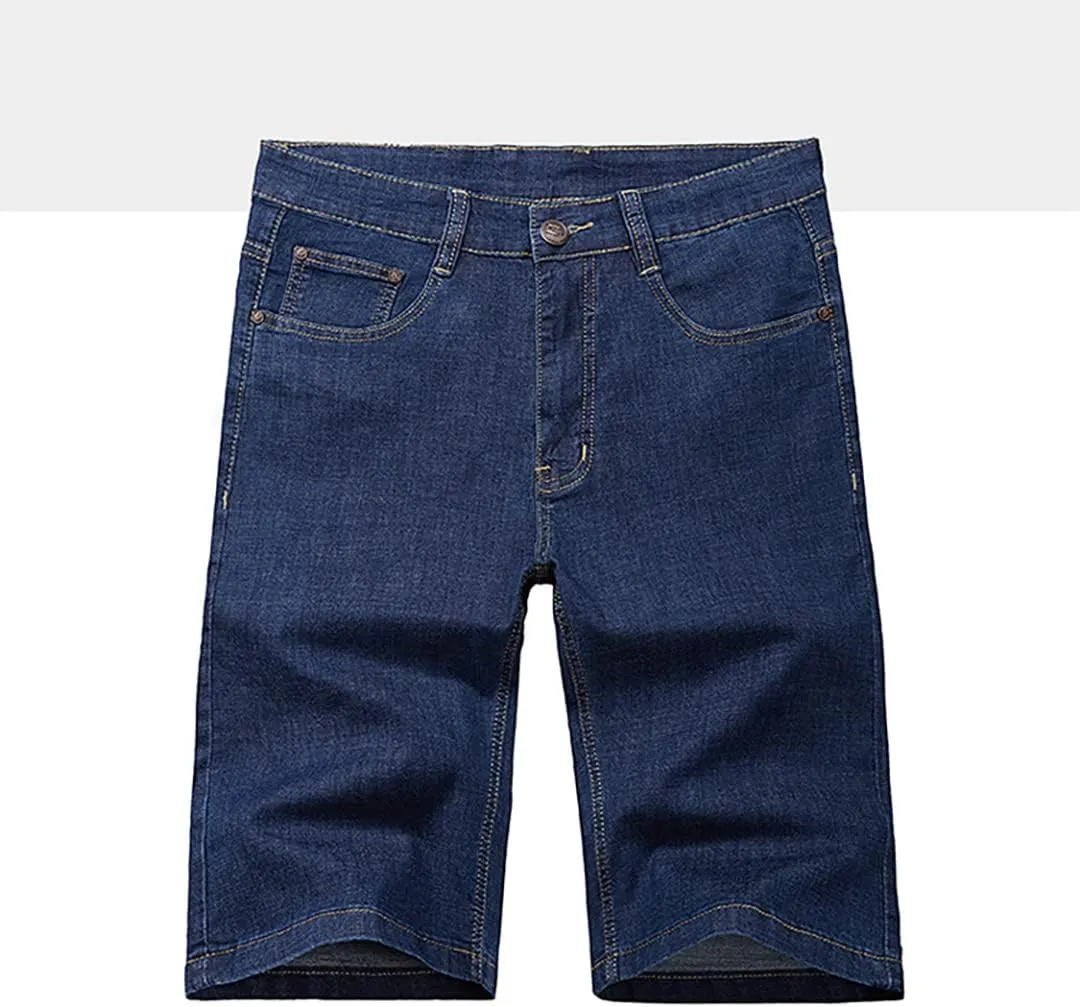 XYGJZ Jean Shorts for Men Strech Big and Tall Relaxed Loose Fit Straight Leg Baggy Denim Shorts Big Size 30-56