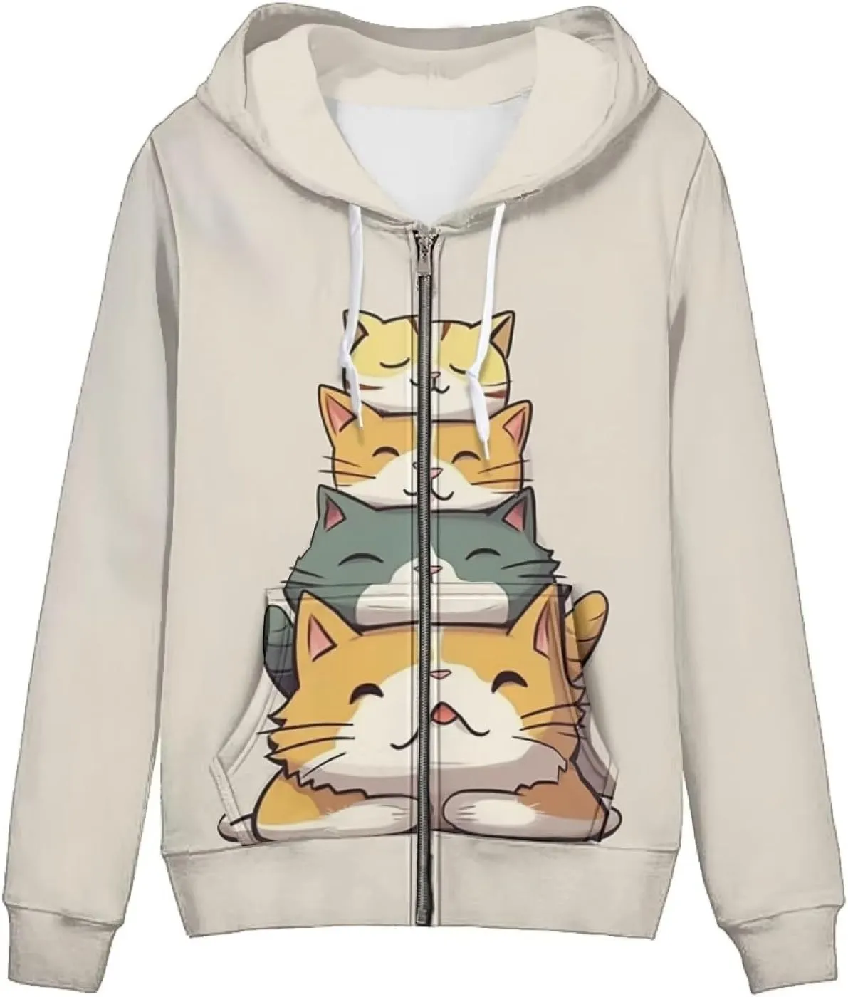 Zip Up Hoodie Y2K Women Oversized Hoodies Fall Tops Womens Jackets Full Zip Hooded Sweatshirt