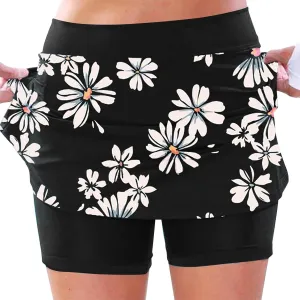 ZYXTIM Tennis Skirt for Women Athletic Skorts with Pockets Plus Size High Waist Tummy Control Stretch Quick Dry Mini Skirt