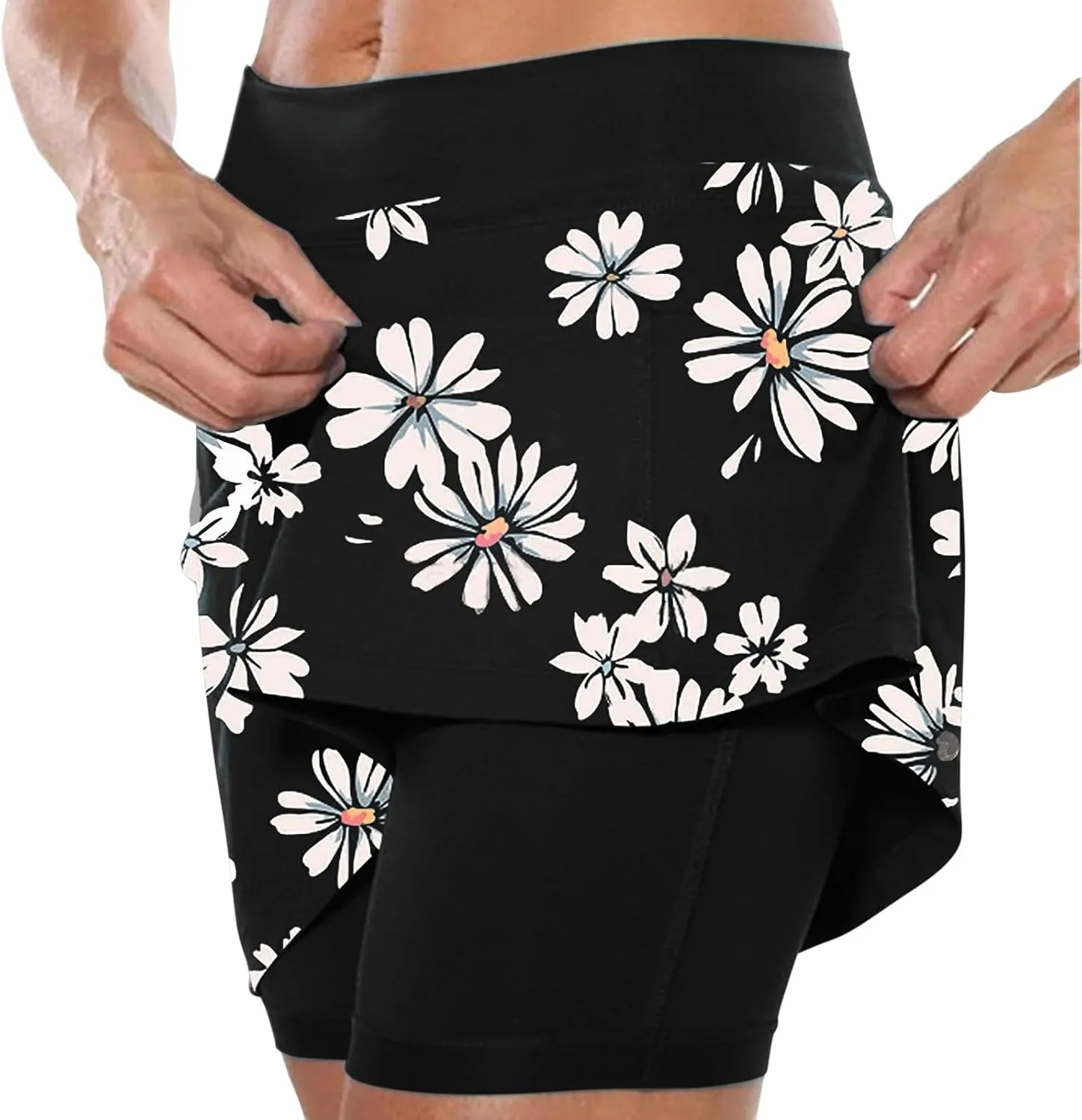 ZYXTIM Tennis Skirt for Women Athletic Skorts with Pockets Plus Size High Waist Tummy Control Stretch Quick Dry Mini Skirt